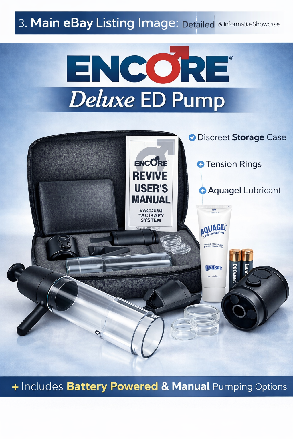 Encore Deluxe Battery Powered and Manual Vacuum Erection System