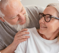 Older couple closeup
